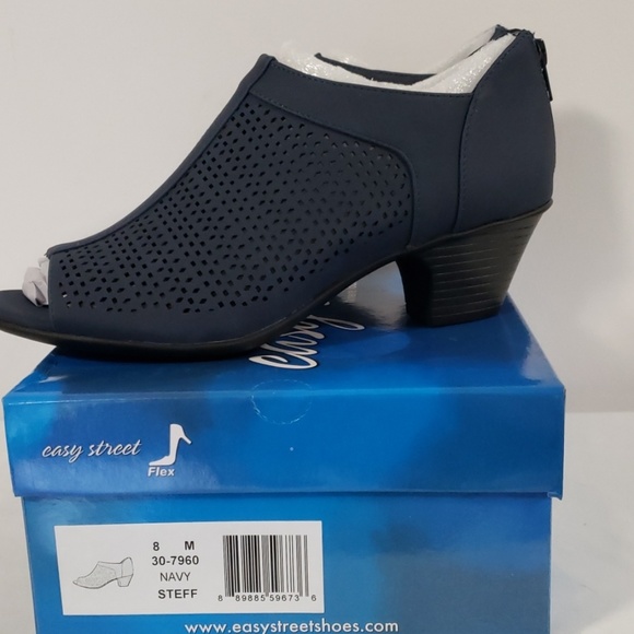 NEW Easy Street STEFF Navy Blue Size 8M - Picture 2 of 5